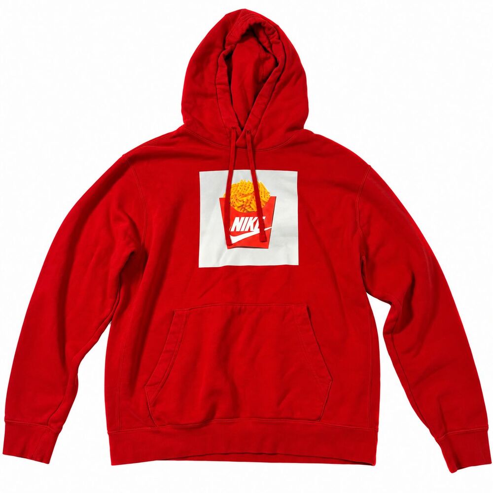 Nike Men’s Large Red French Fry Graphic Pullover Hoodie